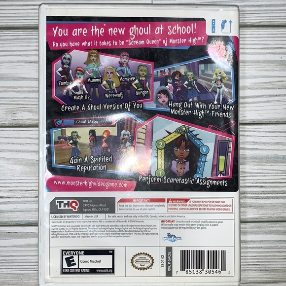 Monster High Ghoul Spirit Nintendo Wii video game. - Picture 9 of 11